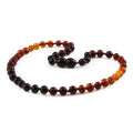 Rainbow Baltic amber baroque baby necklace, 32cm