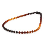 Natural Baltic Amber Junior Necklace. Baroque Rainbow 5mm - XB55RB2M