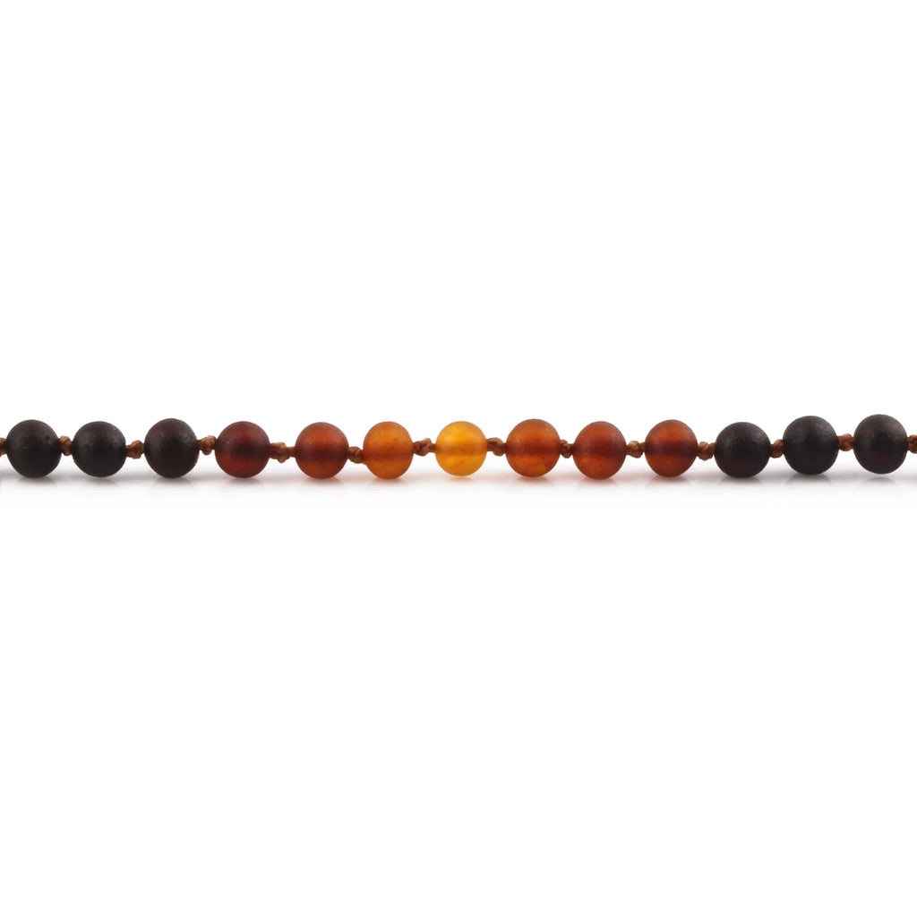 Natural Baltic Amber Junior Necklace. Baroque Rainbow 5mm - XB55RB3M