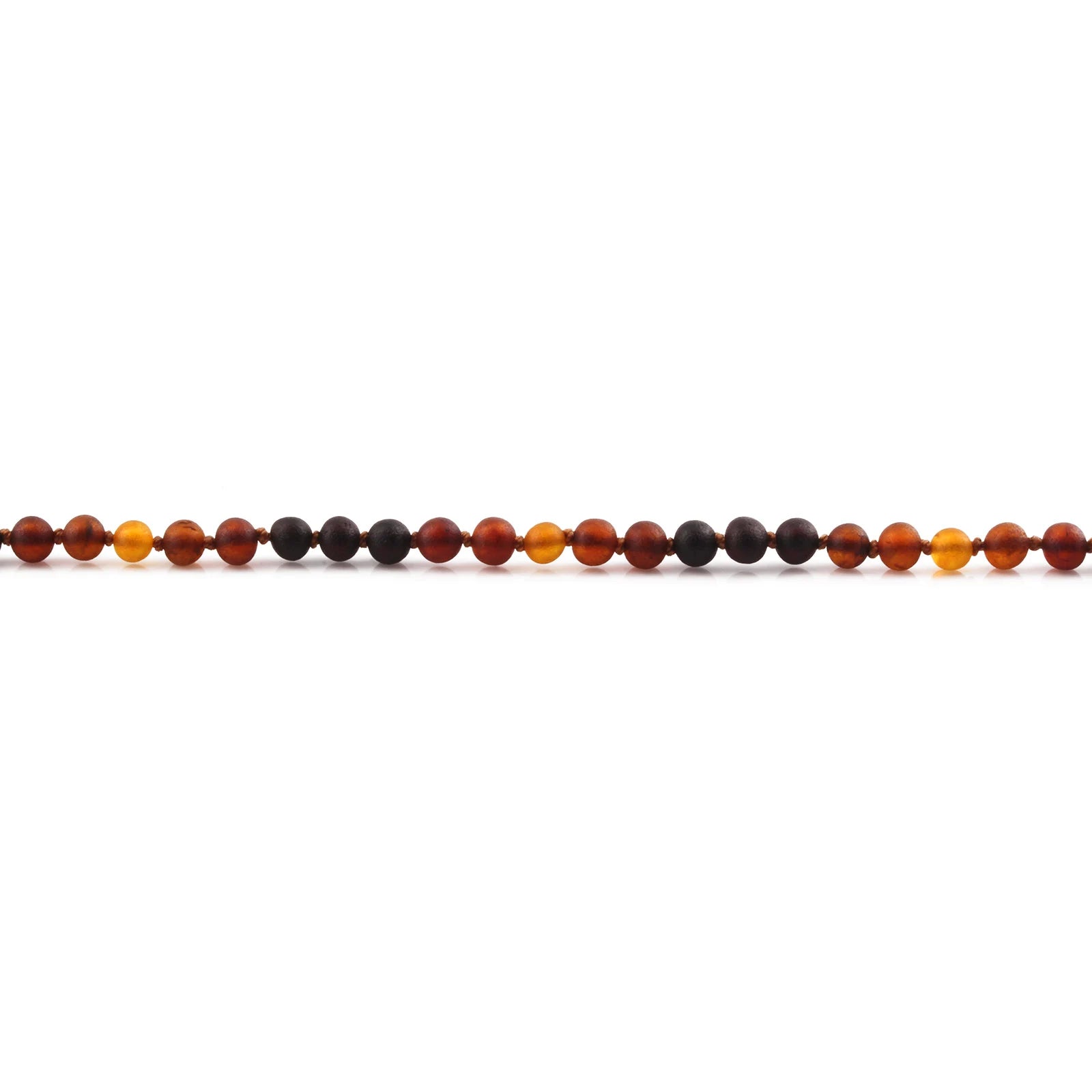 Baltic Amber Teething Necklace. Baroque Rainbow 5mm - XB55RB3M