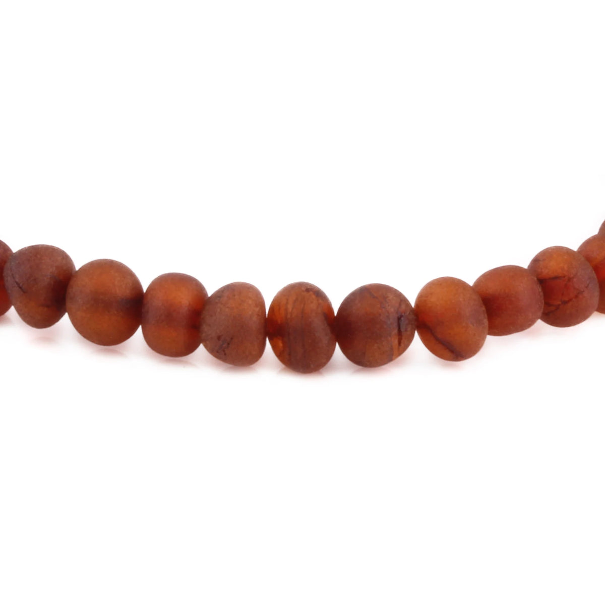 Adult Baltic Amber Bracelet. Baroque Cognac 6mm - XB65CM