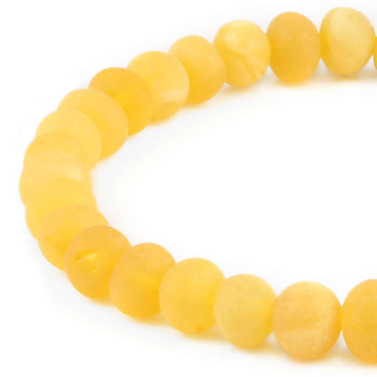 Adult Baltic Amber Bracelet. Baroque Yellow 6mm - XB65YM