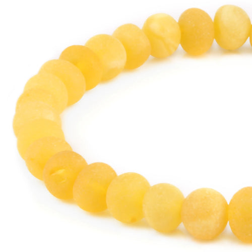Adult Baltic Amber Bracelet. Baroque Yellow 6mm - XB65YM