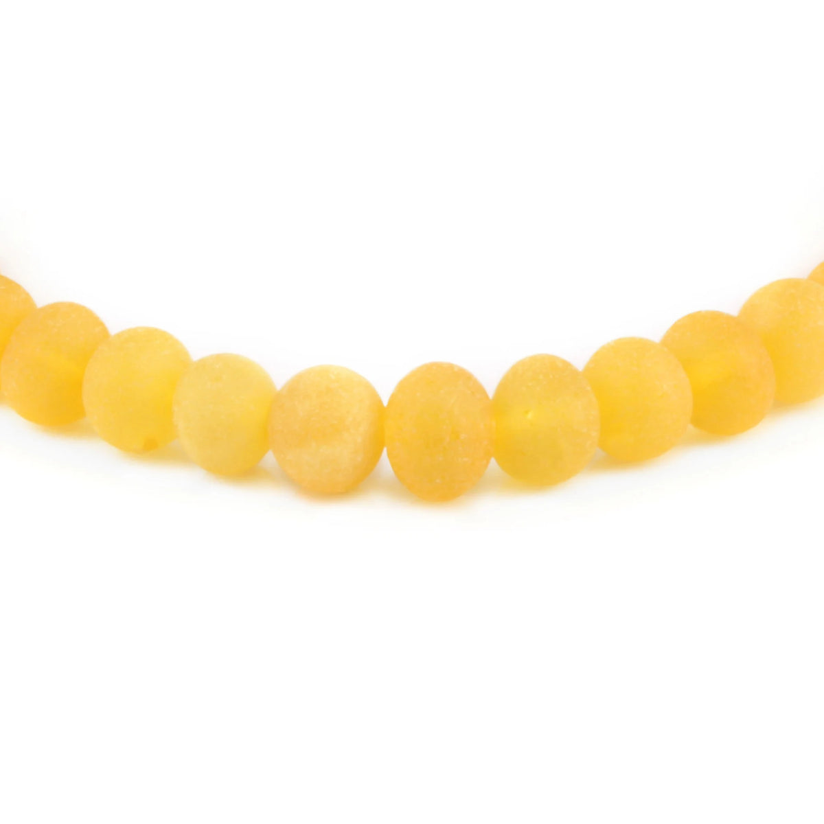 Adult Baltic Amber Bracelet. Baroque Yellow 6mm - XB65YM