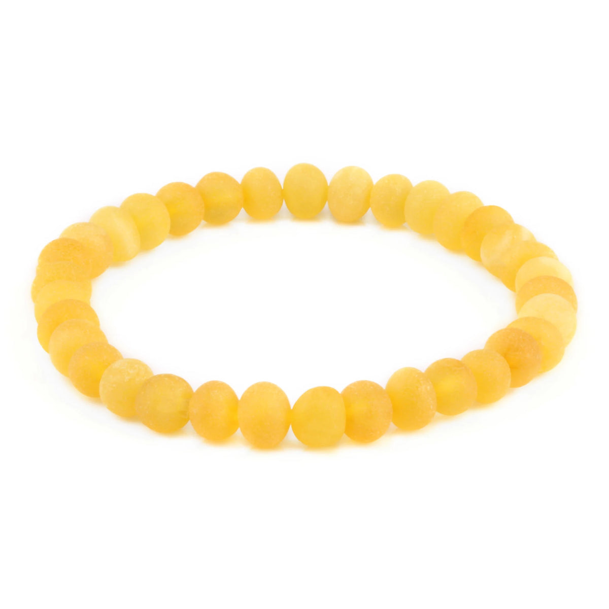 Adult Baltic Amber Bracelet. Baroque Yellow 6mm - XB65YM