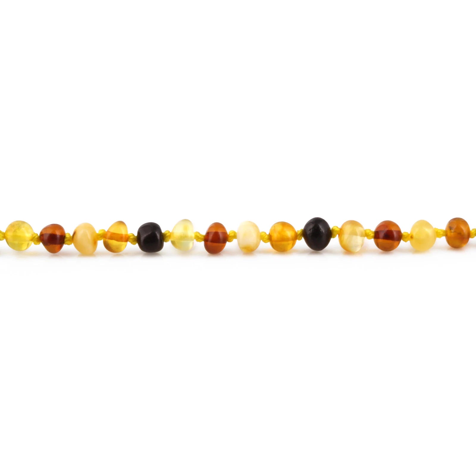 Natural Baltic Amber Junior Bracelet. Baroque Multicolour 5mm - XB54M1