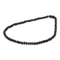 Adult Baltic Amber Necklace. Roundel Black 5mm - XR53B