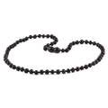 Adult Baltic Amber Necklace. Baroque Black 5mm - XB54B