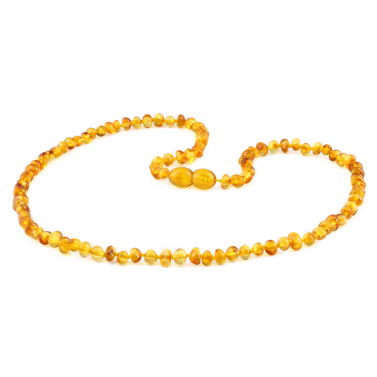 Adult Baltic Amber Necklace. Baroque Light Cognac 4mm - XB43LC