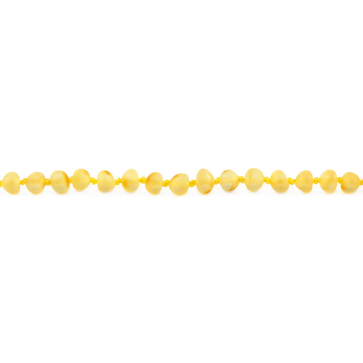 Baltic Amber Teething Bracelet. Baroque Yellow 5mm - XB54YM