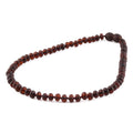 Baltic Amber Teething Necklace. Roundel Dark Cognac 5mm - XR53DCM