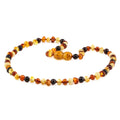 Multicolour Baltic amber baroque baby necklace, 32cm