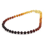 Baltic Amber Teething Necklace. Baroque Rainbow 5mm - BA25