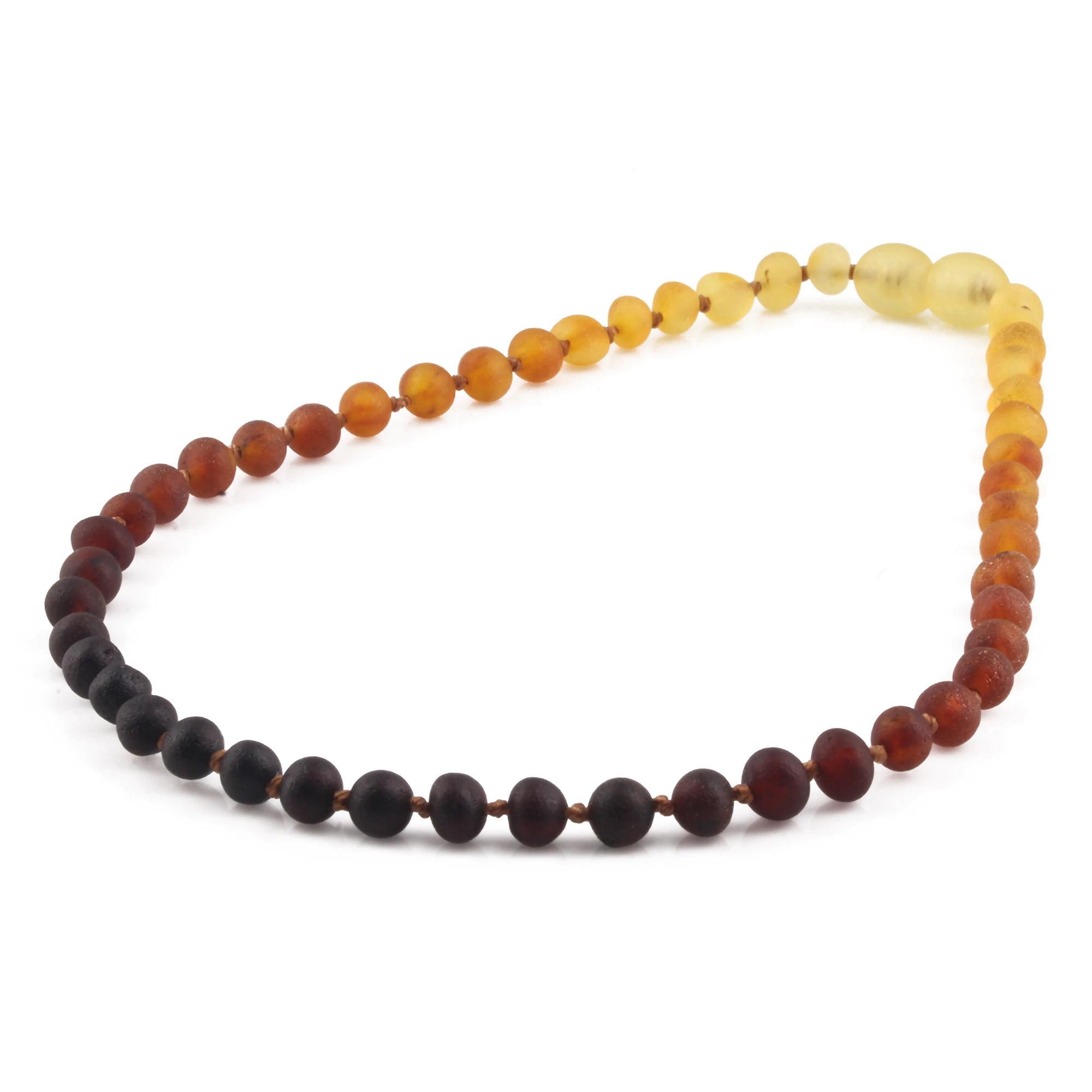 Baltic Amber Teething Necklace. Baroque Rainbow 5mm - BA25