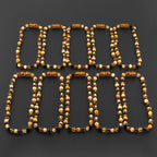 Baltic Amber Baby Teething Necklace Baroque Multicolor Glossy Finish - Wholesale Lot of 10pcs - 32cm / 12.6in - XB54M