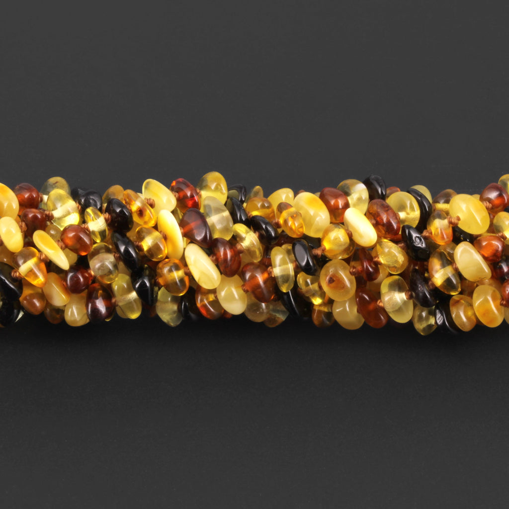 Baltic Amber Baby Teething Necklace Chips Multicolor Glossy Finish - Wholesale Lot of 10pcs - 32cm / 12.6in - CH1