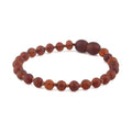 Natural Baltic Amber Junior Bracelet. Baroque Cognac 5mm - XB54CM