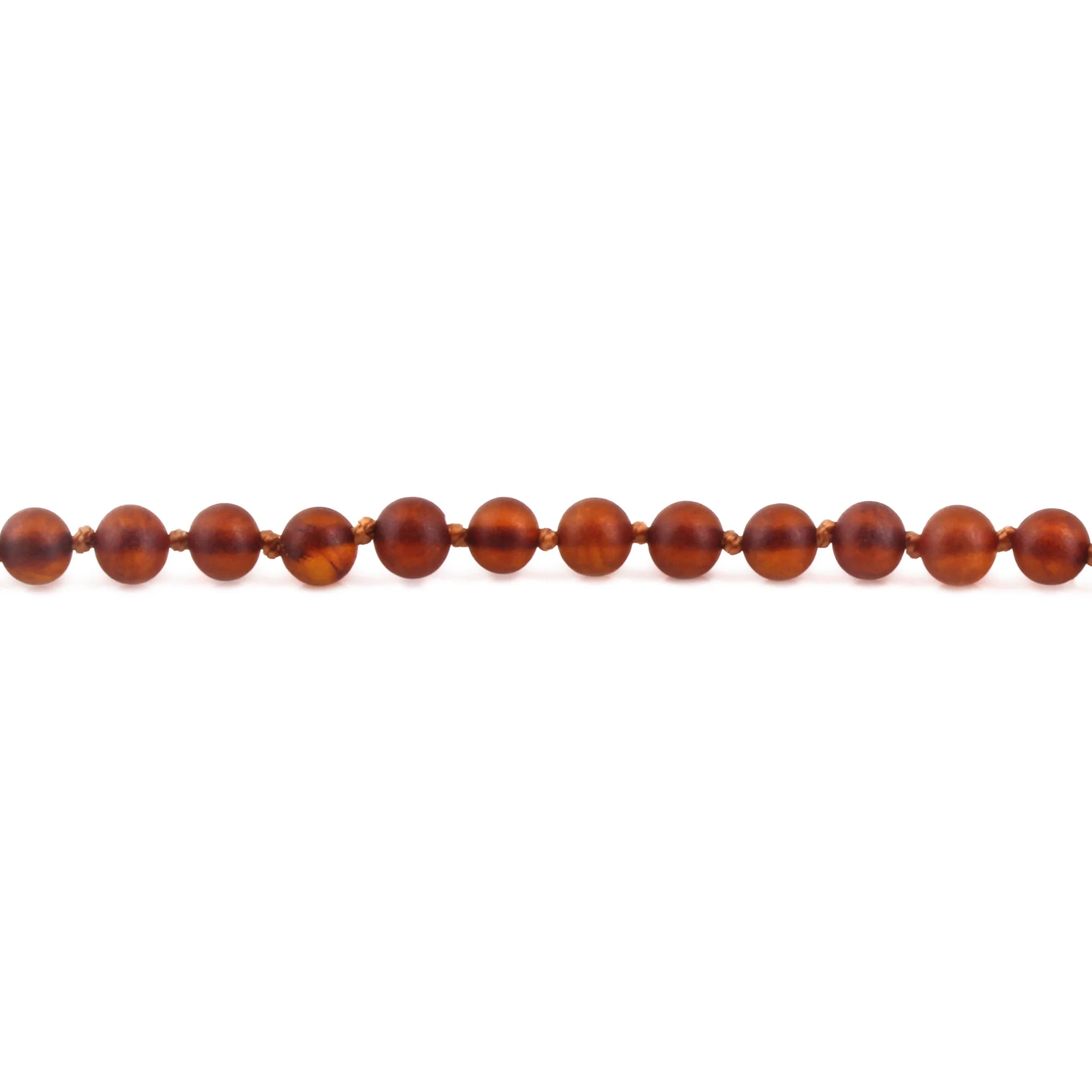 Natural Baltic Amber Junior Bracelet. Baroque Cognac 5mm - XB54CM