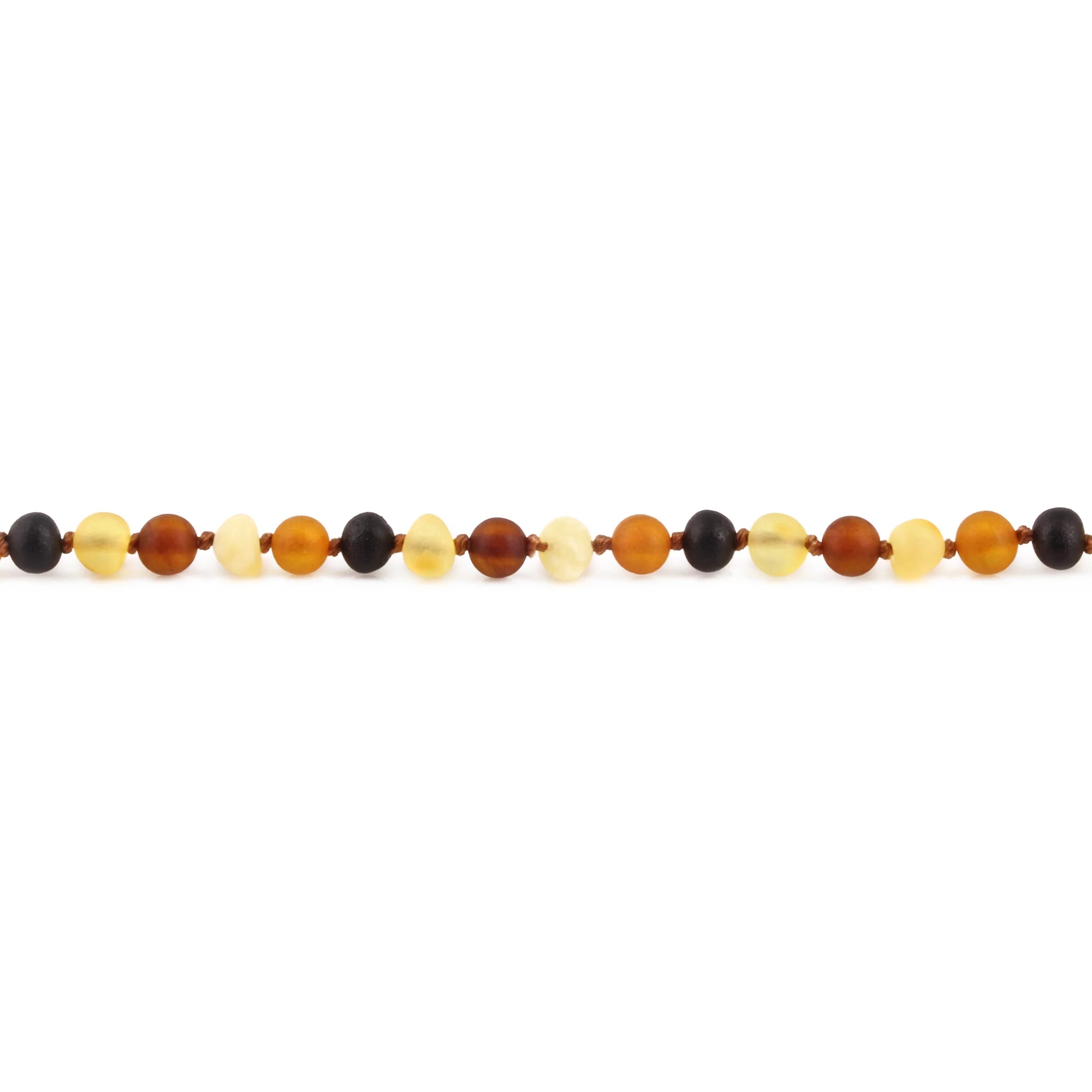 Natural Baltic Amber Junior Bracelet. Baroque Multicolour 5mm - XB54MM