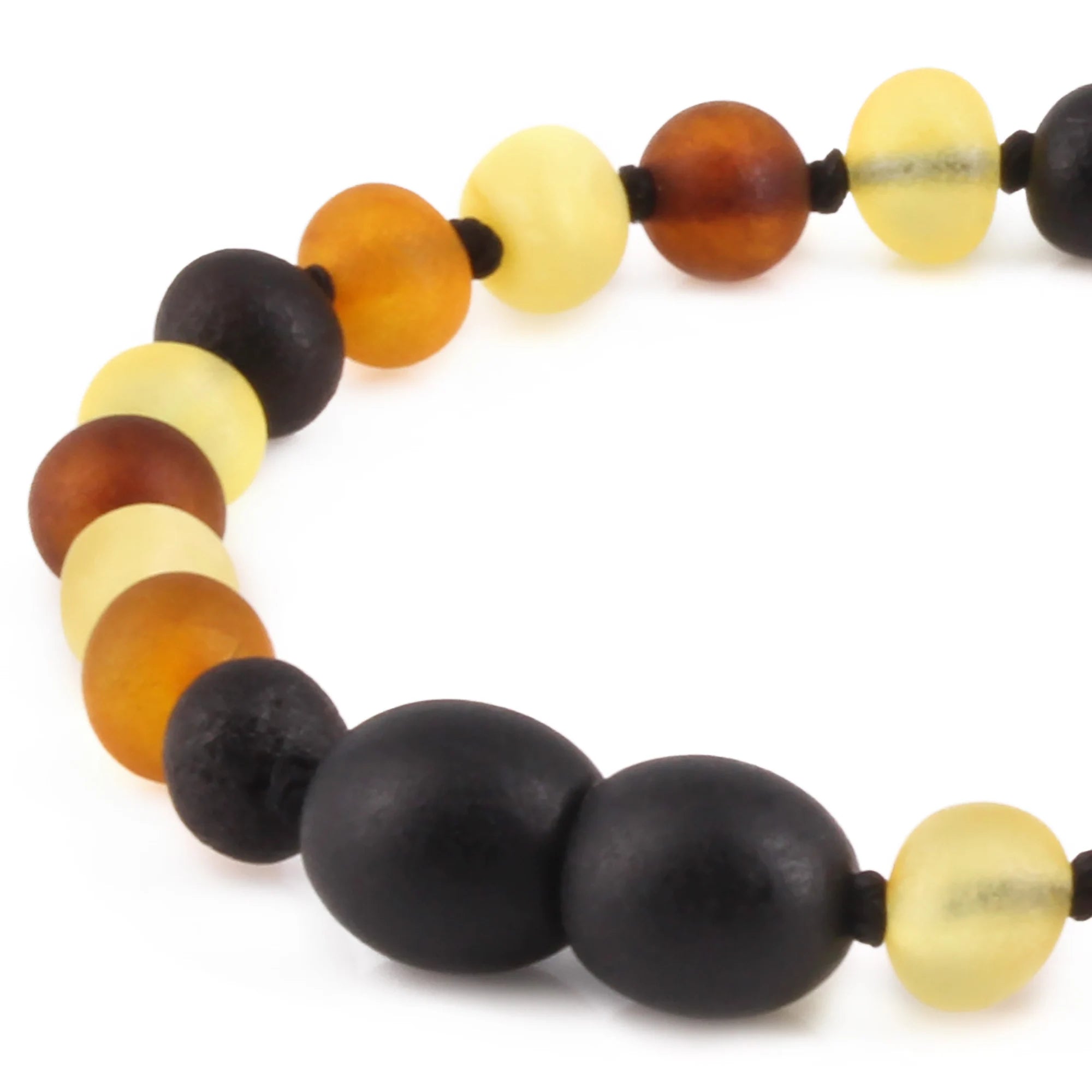 Natural Baltic Amber Junior Bracelet. Baroque Multicolour 5mm - XB54M2M