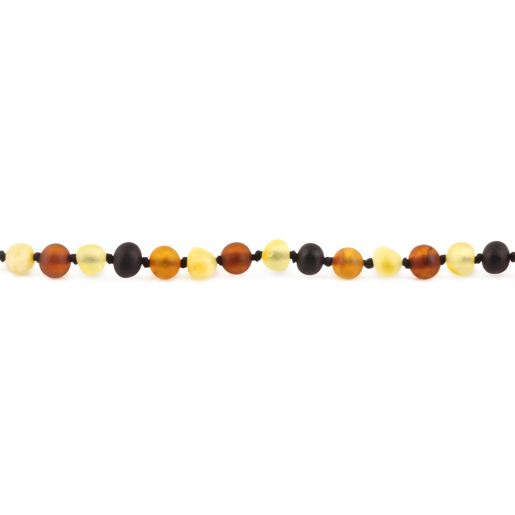Natural Baltic Amber Junior Bracelet. Baroque Multicolour 5mm - XB54M2M