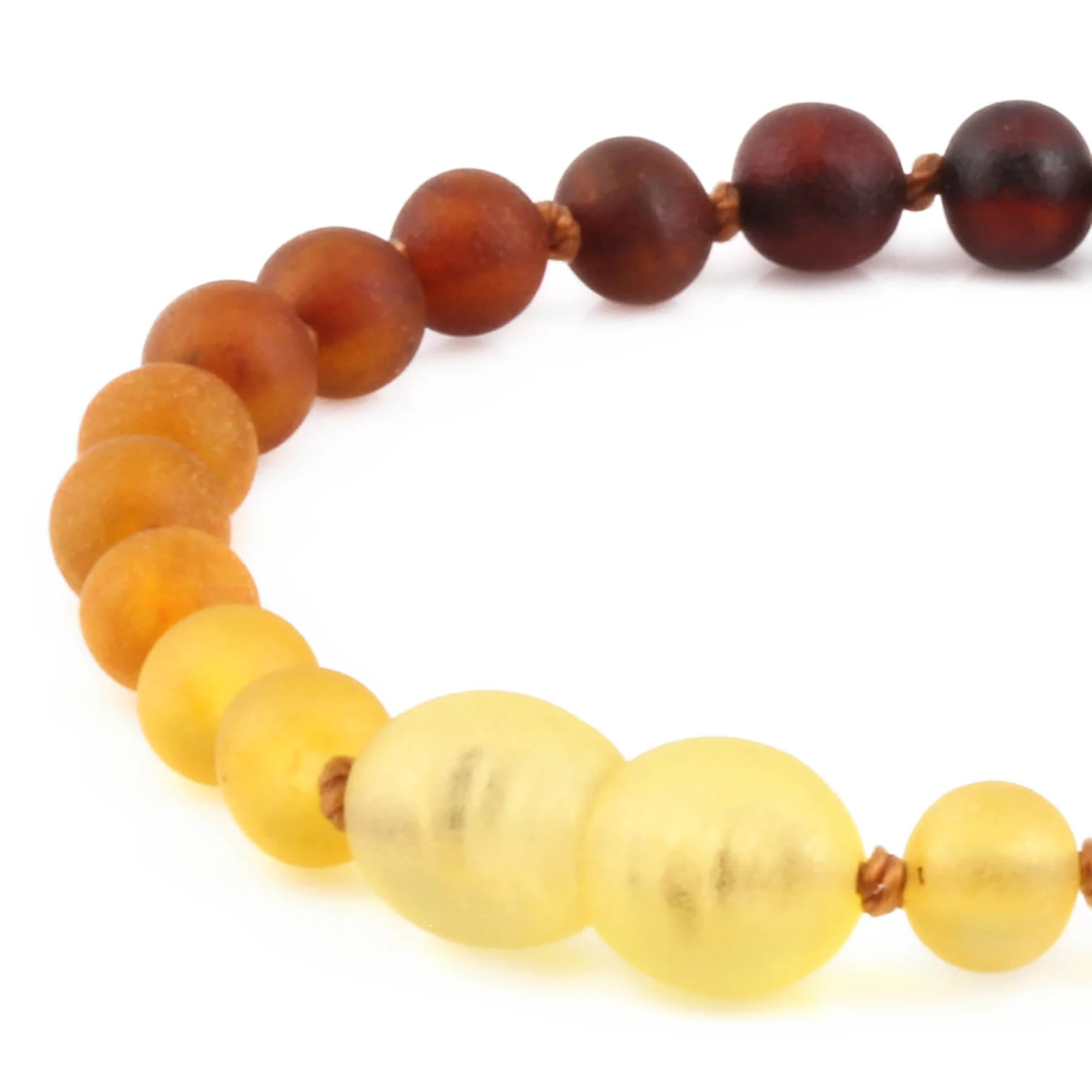 Natural Baltic Amber Junior Bracelet. Baroque Rainbow 5mm - XB54R1M