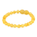 Yellow Baltic amber baroque junior bracelet, 16cm