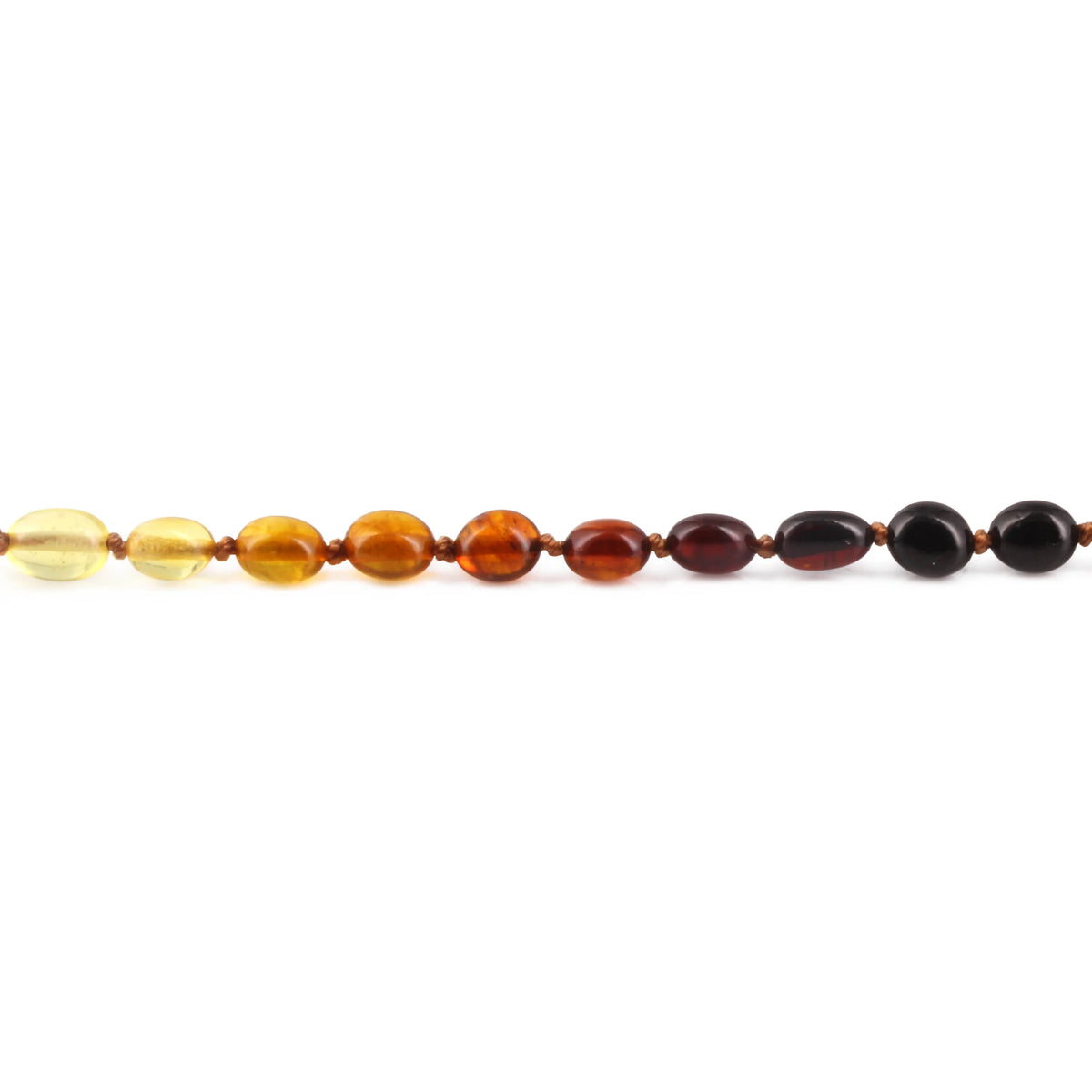 Natural Baltic Amber Junior Bracelet. Olive Rainbow 5mm - XO54R1