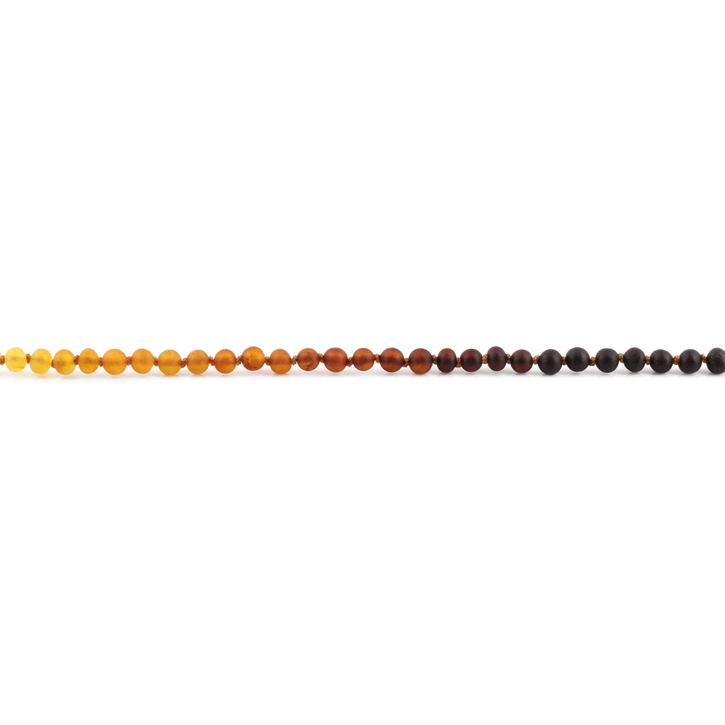 Baltic Amber Teething Necklace. Baroque Rainbow 5mm - BA25