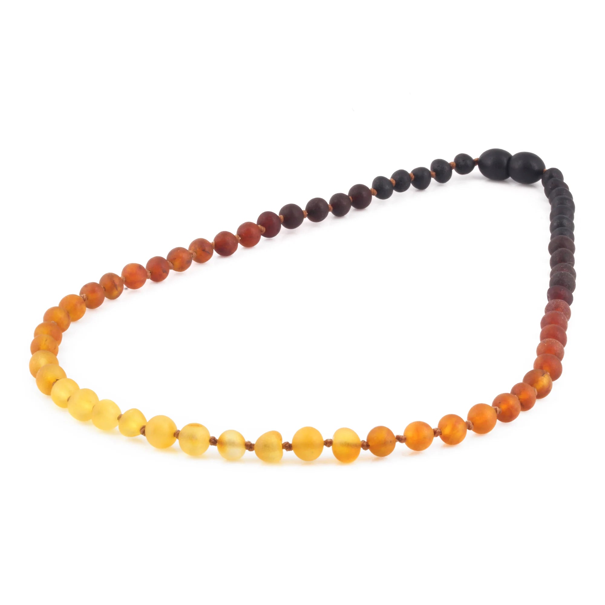 Natural Baltic Amber Junior Necklace. Baroque Rainbow 5mm - XB54R2M