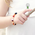 Baltic Amber Teething Bracelet with Amethyst & Rose Quartz. Baroque 6mm - LE560