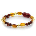 Multicolour Baltic amber baby bracelet, 15cm