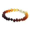 Rainbow Baltic amber baroque baby bracelet, 14cm