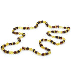 70cm Long Genuine Baltic Amber Necklace for Adult. AGS 003
