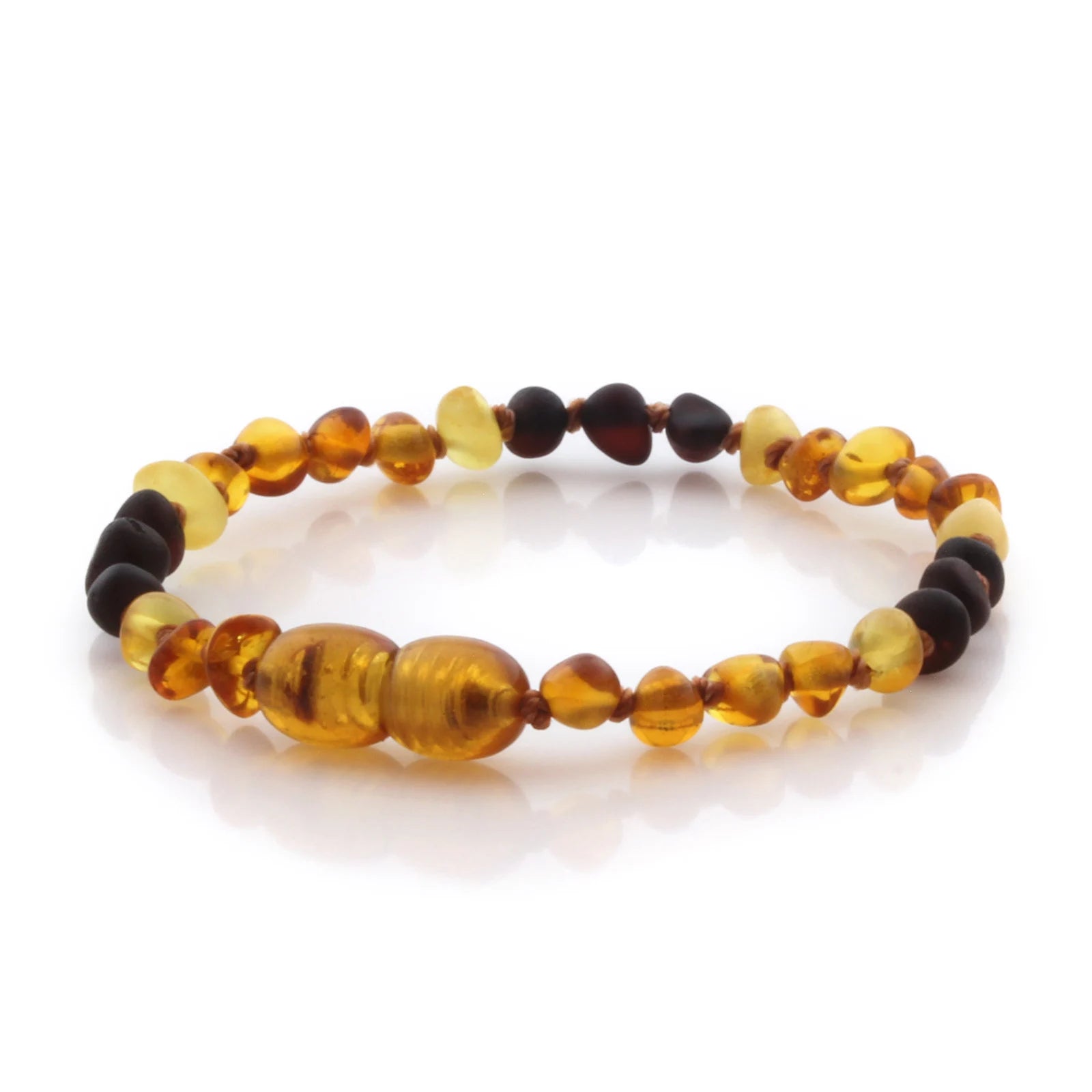 Natural Baltic Amber Teething Bracelet. Baroque LE106
