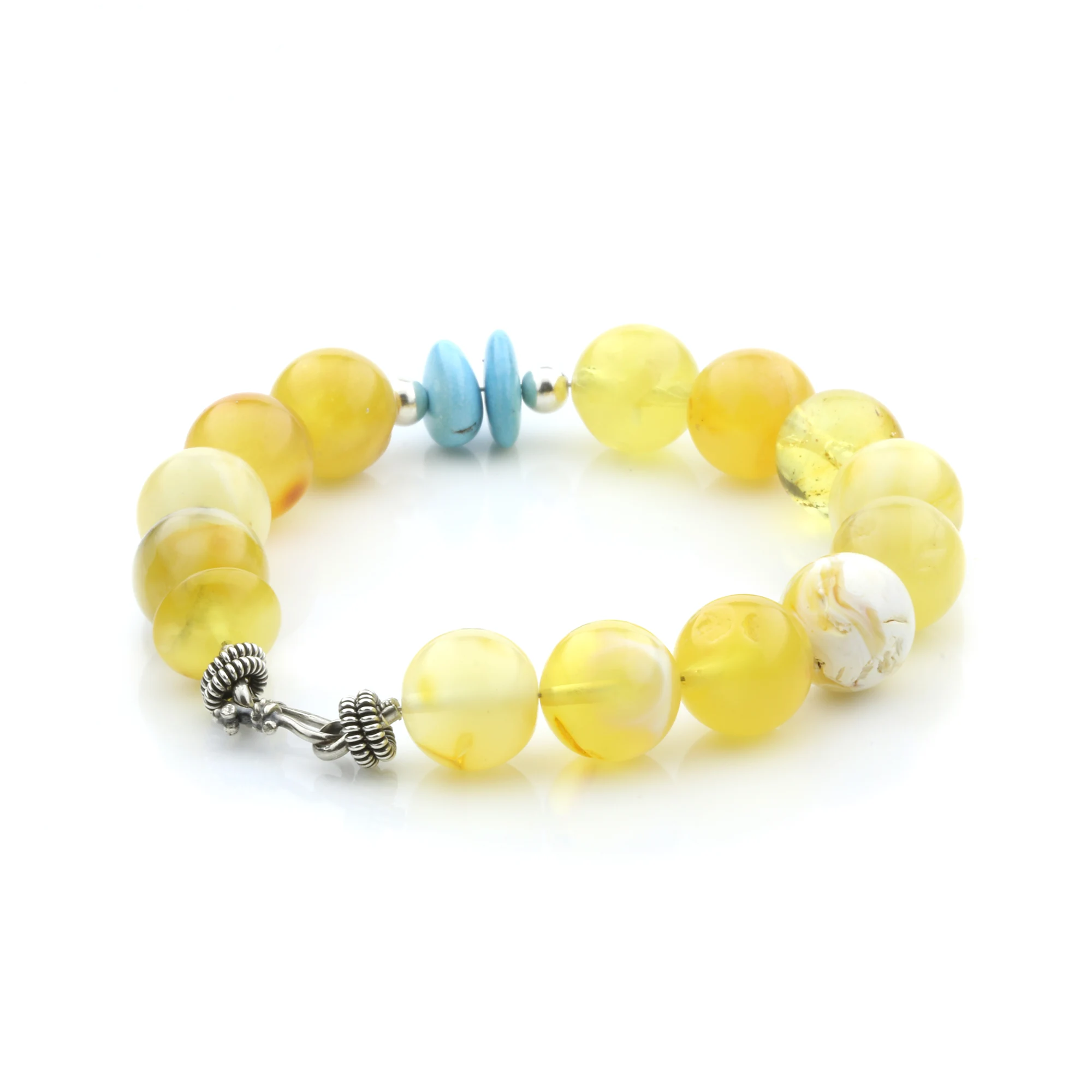 Adult Baltic Amber Bracelet Round Beads 11mm 21gr. SPS36