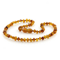 Yellow Baltic amber junior necklace, 40cm