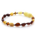 Multicolour Baltic amber baby bracelet, 15cm