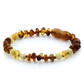 Multicolour Baltic amber baby bracelet, 15cm