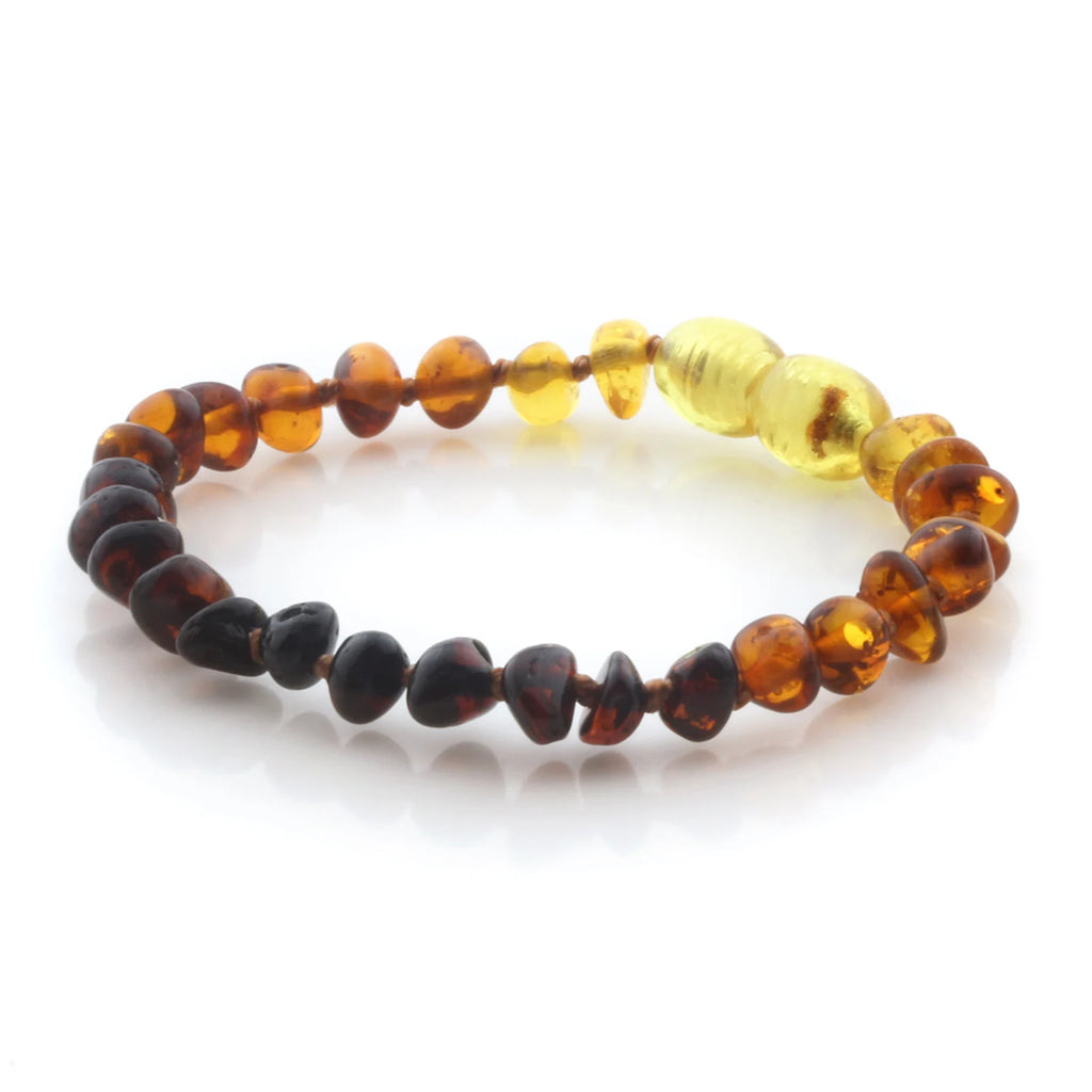 Natural Baltic Amber Teething Bracelet. Baroque LE97