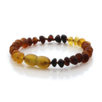 Natural Baltic Amber Teething Bracelet. Round Flat LE88