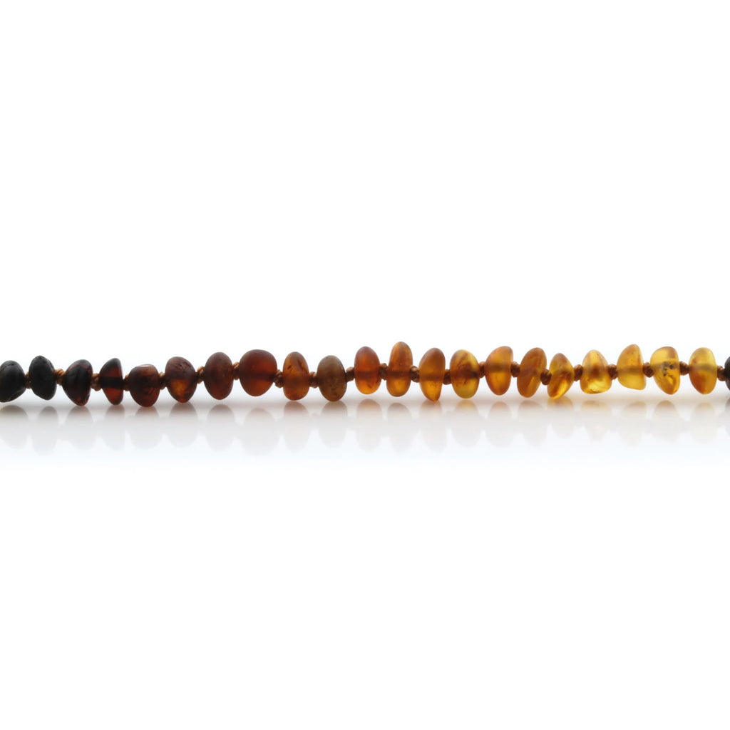 Natural Baltic Amber Teething Bracelet. Round Flat LE88