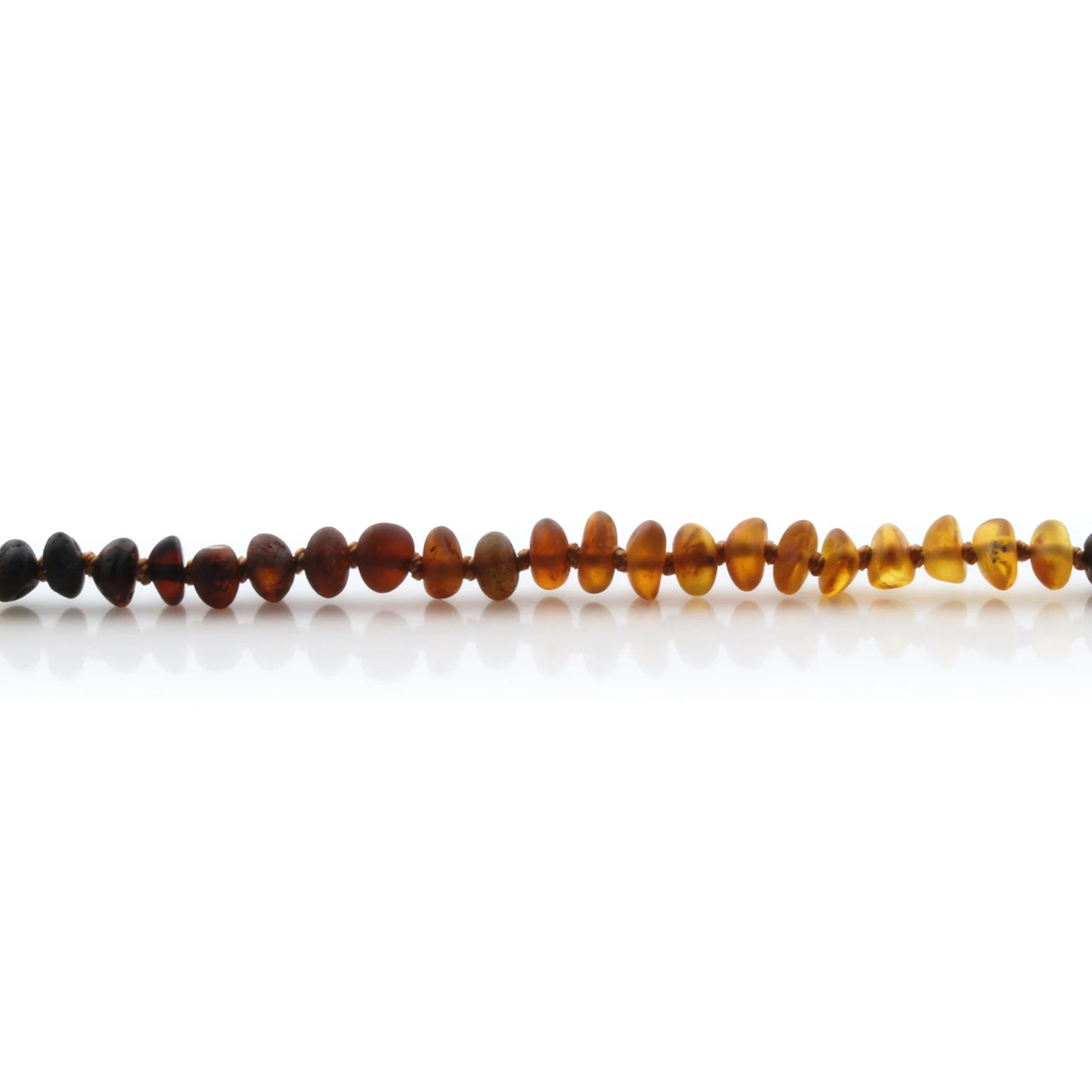 Natural Baltic Amber Teething Bracelet. Round Flat LE88