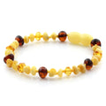 Yellow Baltic amber baby bracelet, 15cm