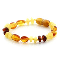 Yellow Baltic amber baby bracelet, 15cm