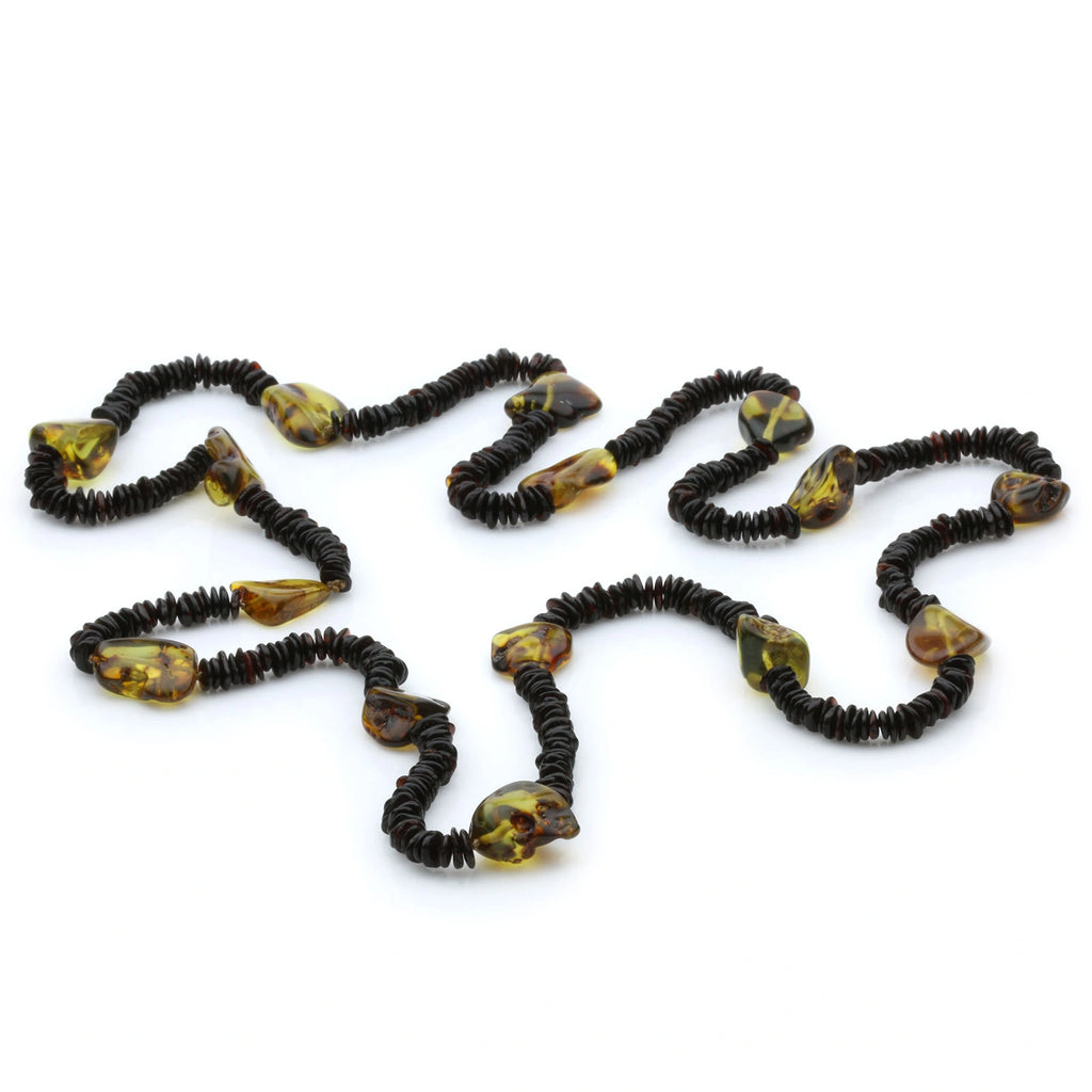70cm Long Genuine Baltic Amber Necklace for Adult. AGS 027