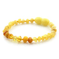 Yellow Baltic amber baby bracelet, 15cm