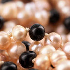 Pink Freshwater Pearl Junior Necklace with Baltic Amber 6mm - P4