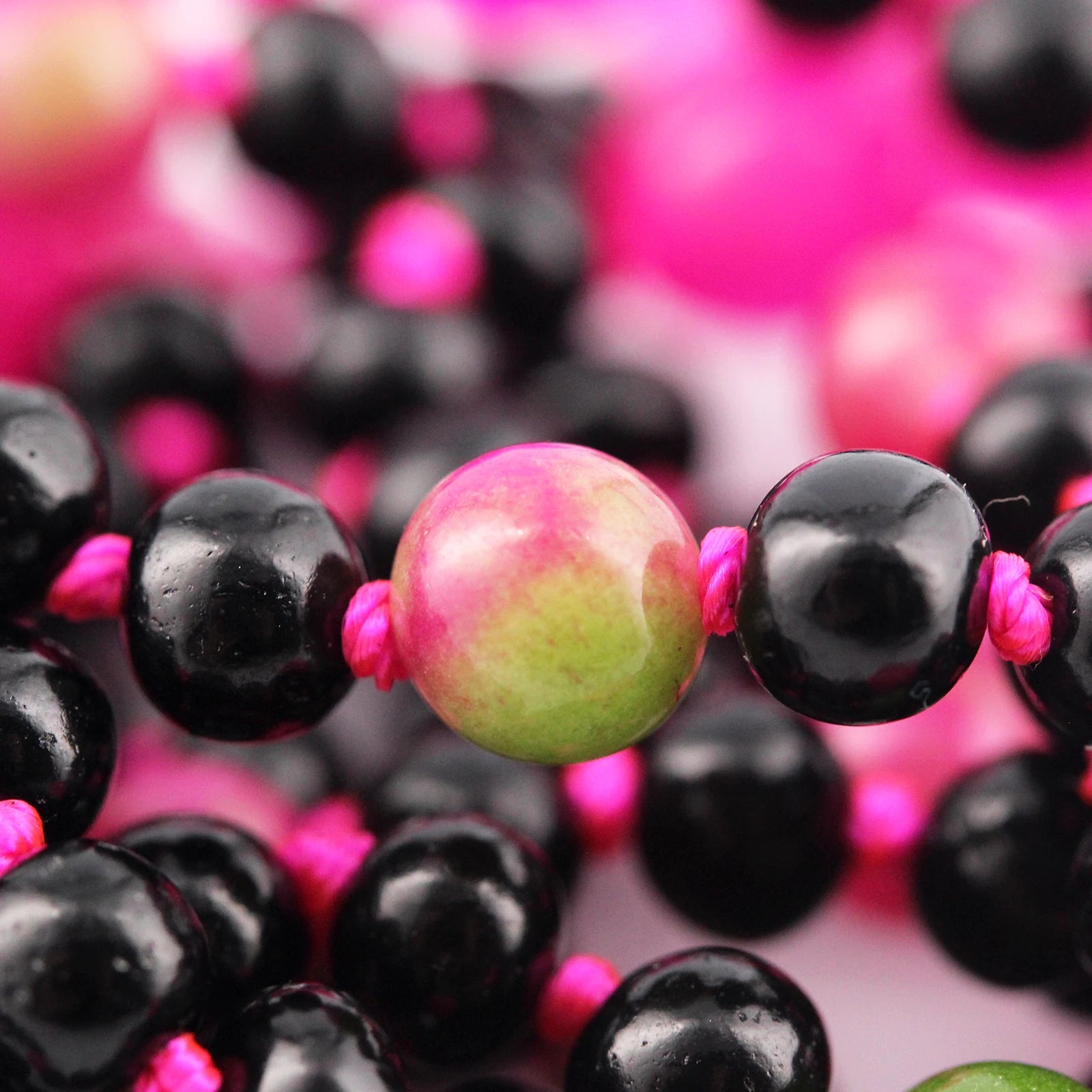Baltic Amber Teething Bracelet with Pink Jade. Baroque 5mm - LE564