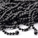 Baltic Amber Teething Necklace. Baroque Black 5mm - XB54BM